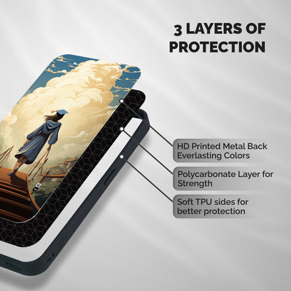 Stair Of Success Shockproof Hybrid Protection (Metal + TPU) Back Case Cover