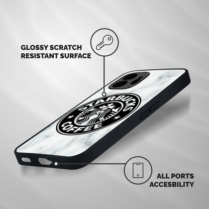 StarBuck Marble Shockproof Hybrid Protection (Metal + TPU) Back Case Cover