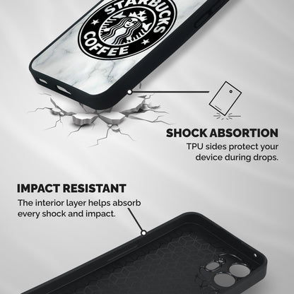 StarBuck Marble Shockproof Hybrid Protection (Metal + TPU) Back Case Cover