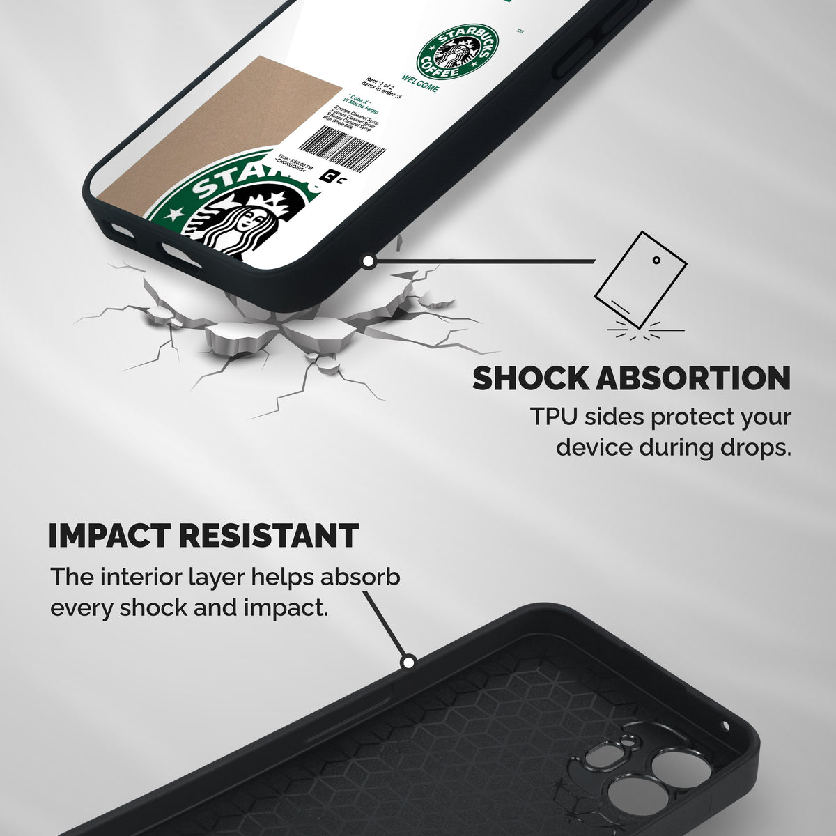Starbucks Coffee Mocha Shockproof Hybrid Protection (Metal + TPU) Back Case Cover