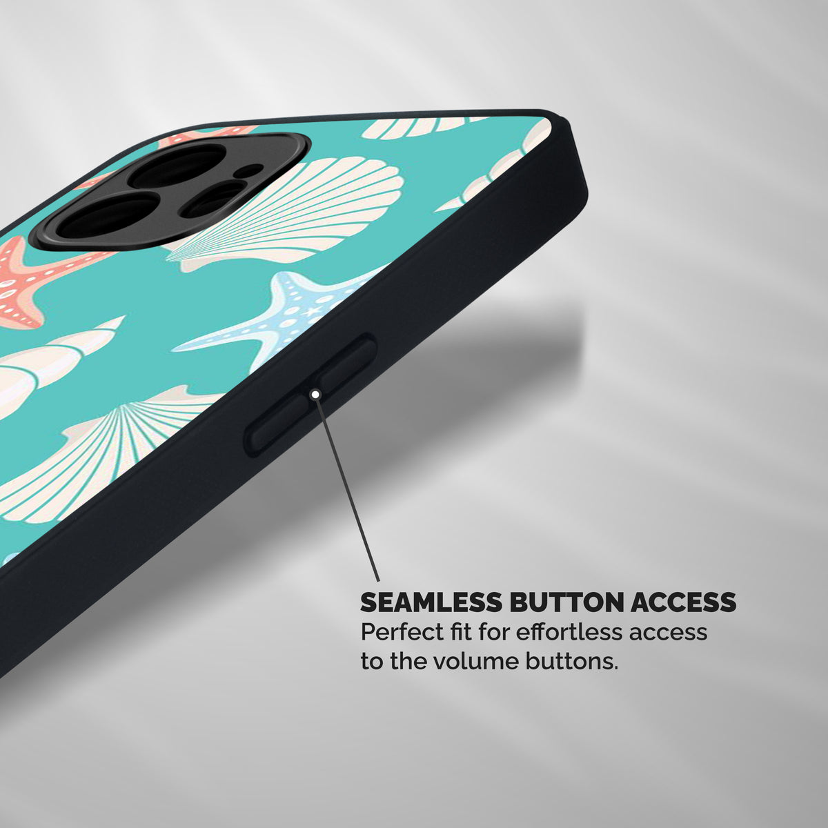 Starfish Sea Shell Shockproof Hybrid Protection (Metal + TPU) Back Case Cover