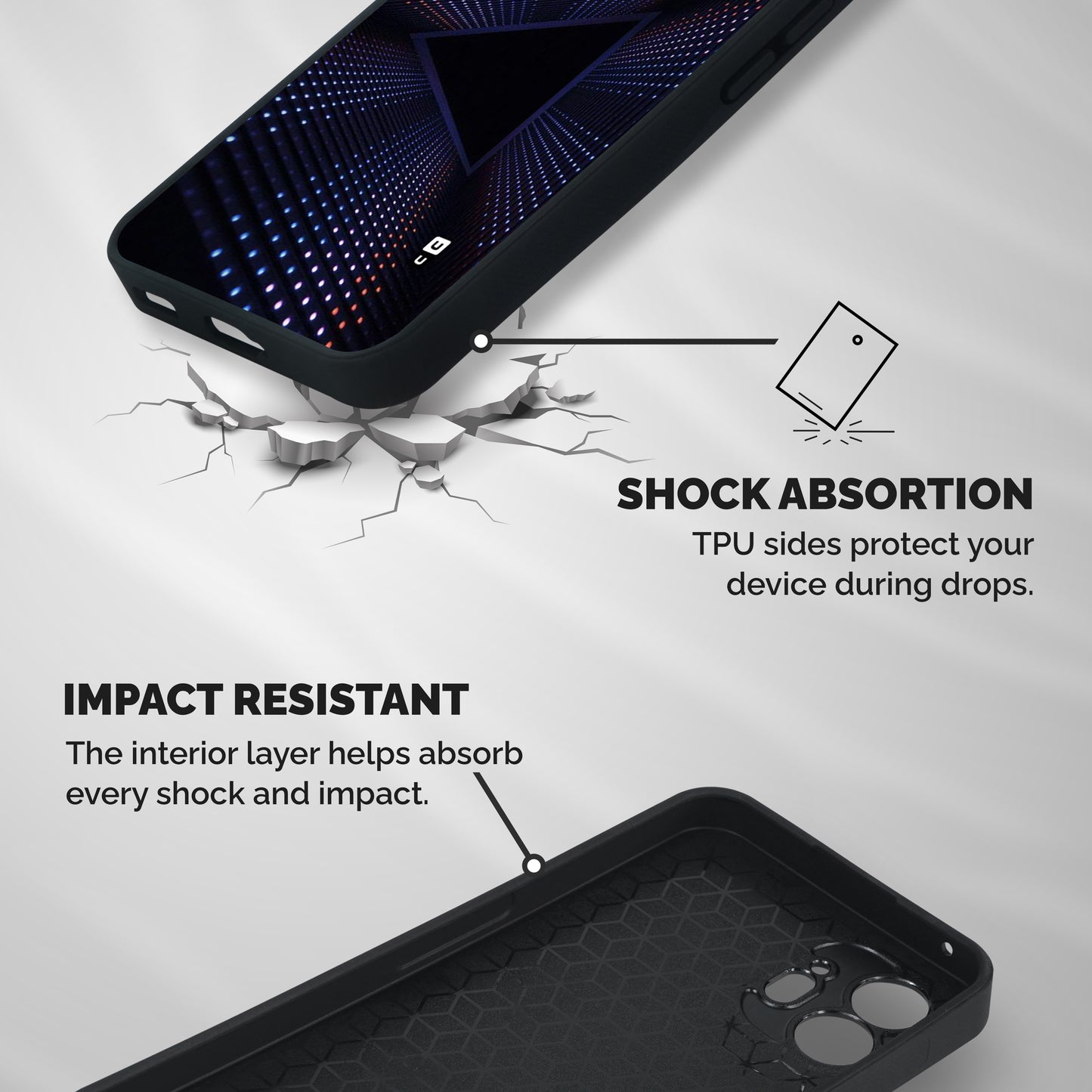 Stars Abstract Shockproof Hybrid Protection (Metal + TPU) Back Case Cover