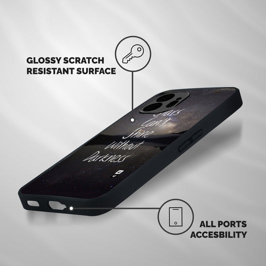 Stars Shine Shockproof Hybrid Protection (Metal + TPU) Back Case Cover