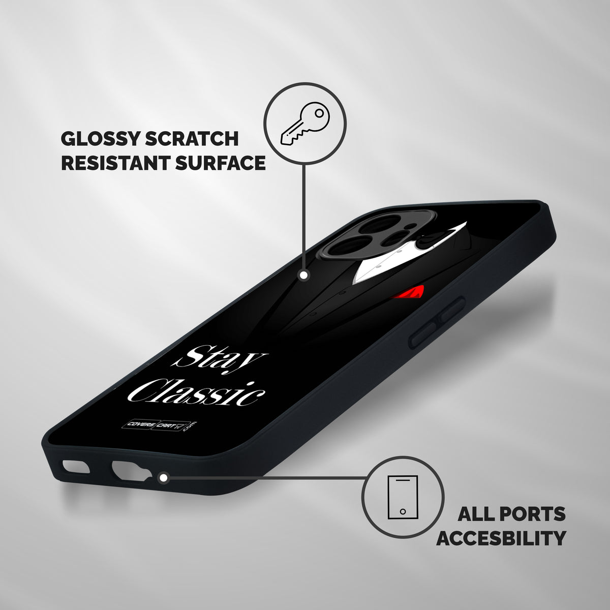Stay Classic Shockproof Hybrid Protection (Metal + TPU) Back Case Cover