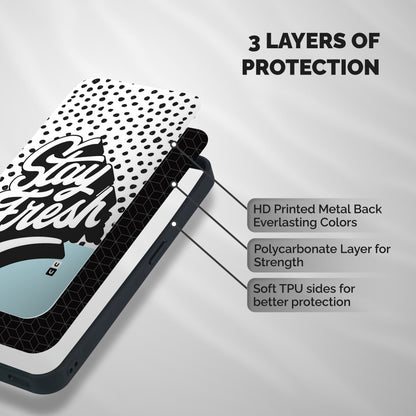 Stay Fresh Shockproof Hybrid Protection (Metal + TPU) Back Case Cover