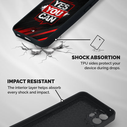 Stay Motivated Shockproof Hybrid Protection (Metal + TPU) Back Case Cover