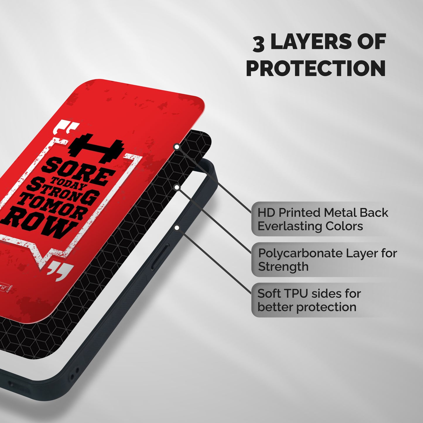 Stay Strong Shockproof Hybrid Protection (Metal + TPU) Back Case Cover