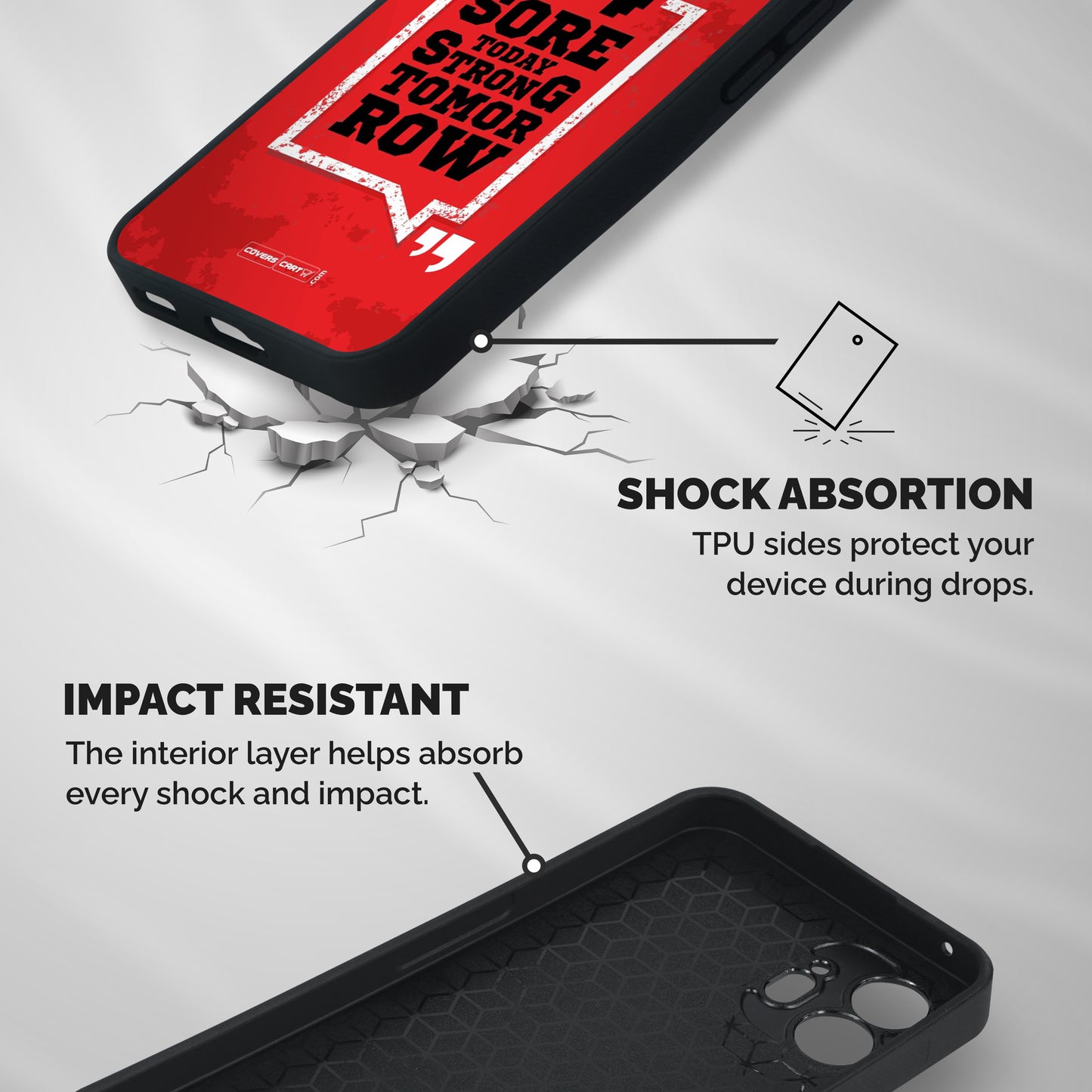 Stay Strong Shockproof Hybrid Protection (Metal + TPU) Back Case Cover