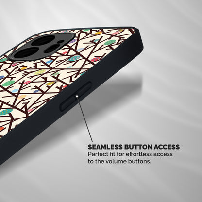 Stem Pattern Shockproof Hybrid Protection (Metal + TPU) Back Case Cover