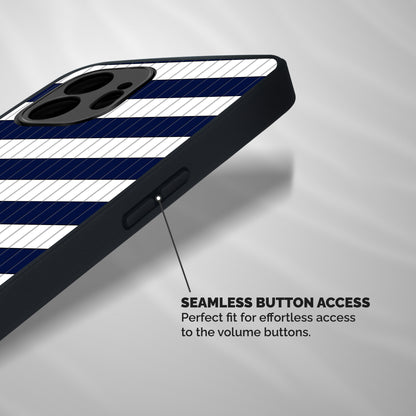 Step Stripes Shockproof Hybrid Protection (Metal + TPU) Back Case Cover