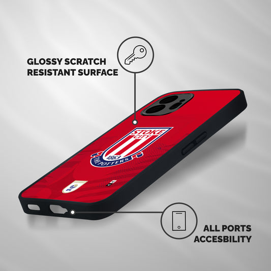 Stoke City Shockproof Hybrid Protection (Metal + TPU) Back Case Cover