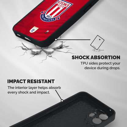 Stoke City Shockproof Hybrid Protection (Metal + TPU) Back Case Cover