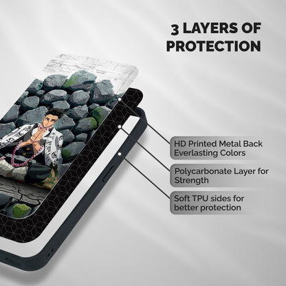 Stone Hashira Shockproof Hybrid Protection (Metal + TPU) Back Case Cover
