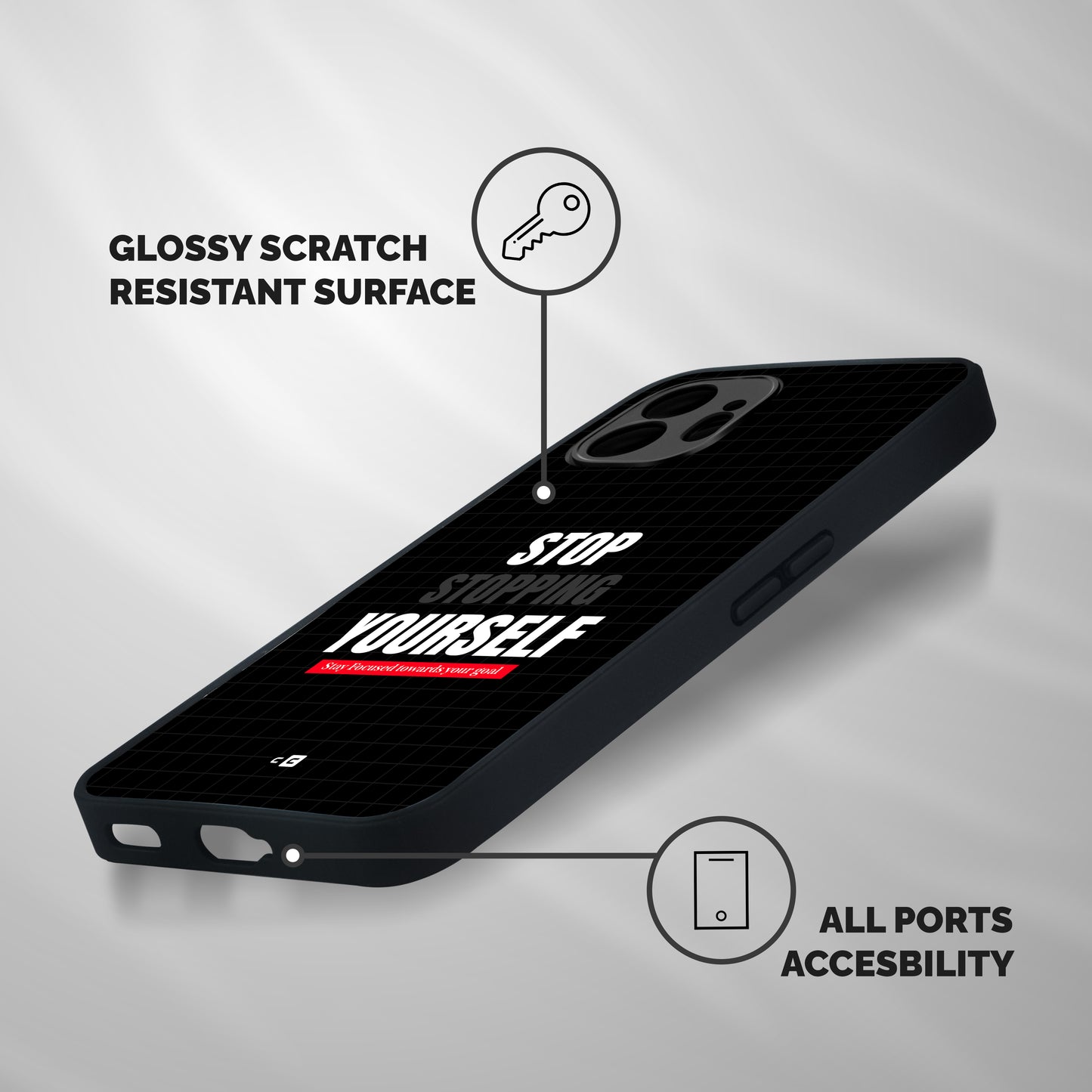 Stop Stopping Yourself Shockproof Hybrid Protection (Metal + TPU) Back Case Cover