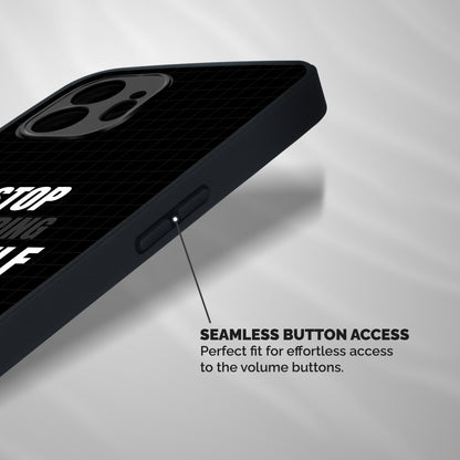 Stop Stopping Yourself Shockproof Hybrid Protection (Metal + TPU) Back Case Cover