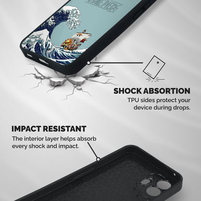 Straw Hat Pirates Ship Shockproof Hybrid Protection (Metal + TPU) Back Case Cover
