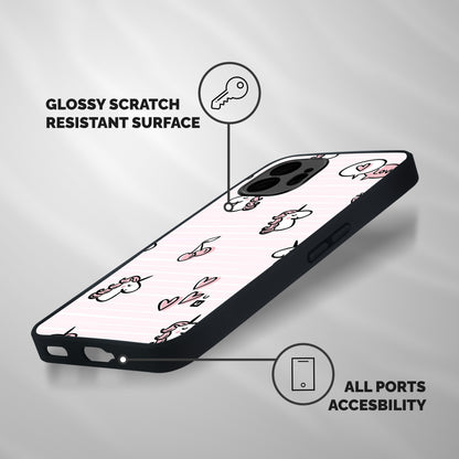 Strawberries And Unicorns Shockproof Hybrid Protection (Metal + TPU) Back Case Cover