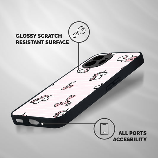 Strawberries And Unicorns Shockproof Hybrid Protection (Metal + TPU) Back Case Cover