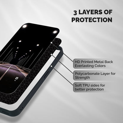 Street Light Shockproof Hybrid Protection (Metal + TPU) Back Case Cover