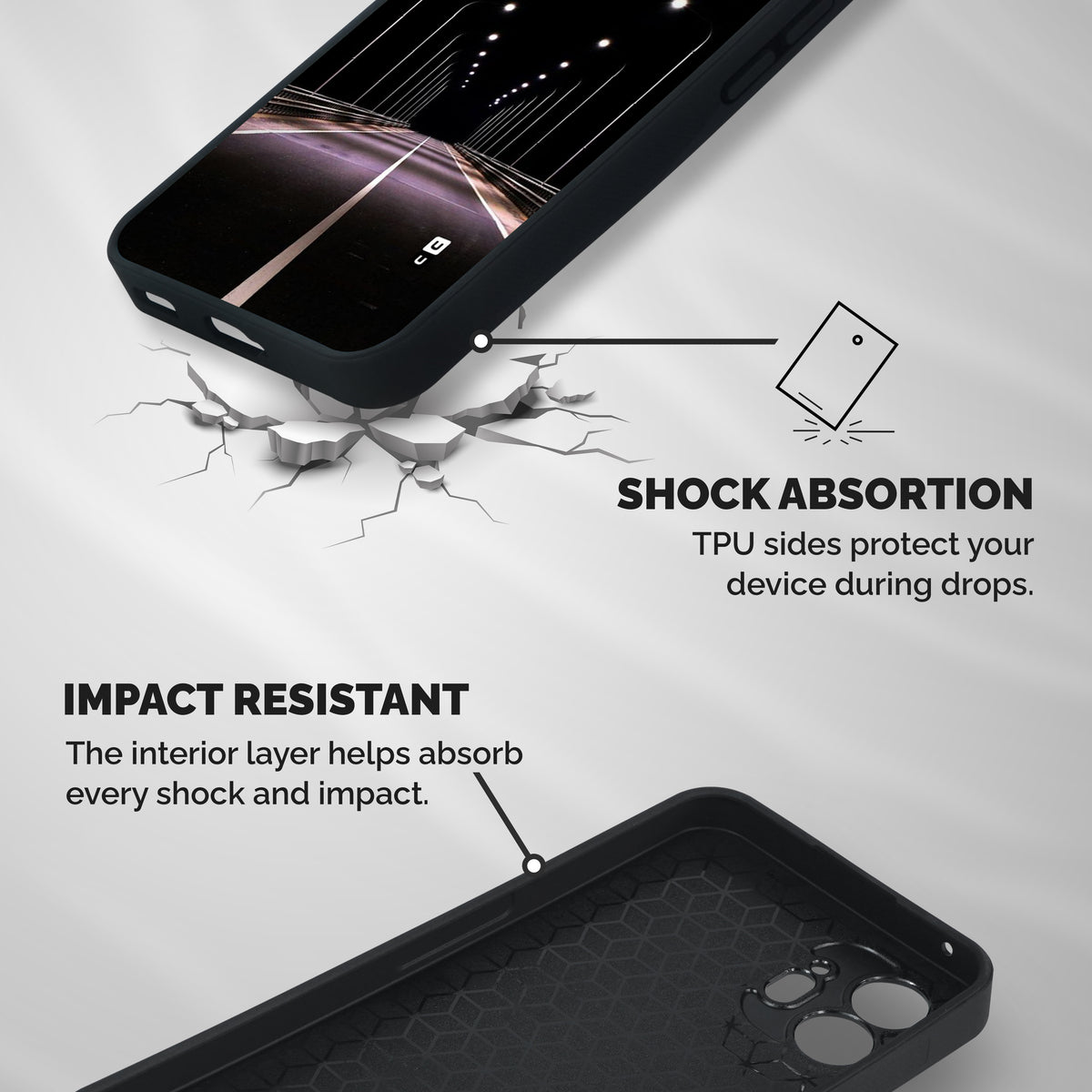 Street Light Shockproof Hybrid Protection (Metal + TPU) Back Case Cover