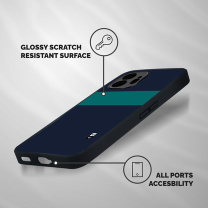 Stripe Block Shockproof Hybrid Protection (Metal + TPU) Back Case Cover