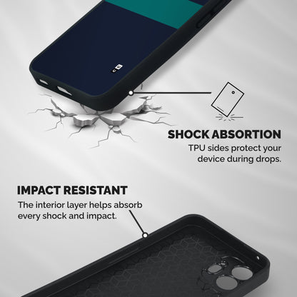Stripe Block Shockproof Hybrid Protection (Metal + TPU) Back Case Cover