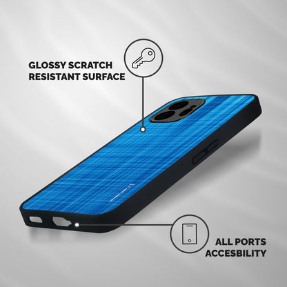 Stripe Blue Abstract Shockproof Hybrid Protection (Metal + TPU) Back Case Cover