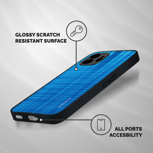 Stripe Blue Abstract Shockproof Hybrid Protection (Metal + TPU) Back Case Cover