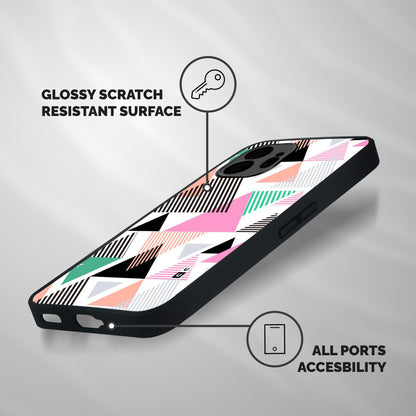 Stripes Abstract Colors Shockproof Hybrid Protection (Metal + TPU) Back Case Cover