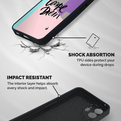 Stripes Black Diem Shockproof Hybrid Protection (Metal + TPU) Back Case Cover
