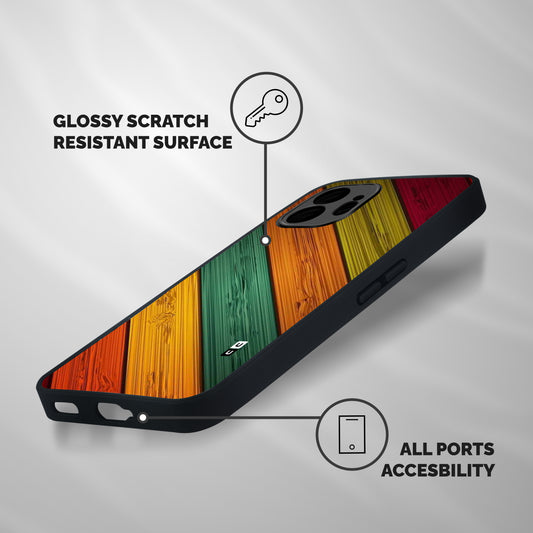 Stripes Classic Design Shockproof Hybrid Protection (Metal + TPU) Back Case Cover