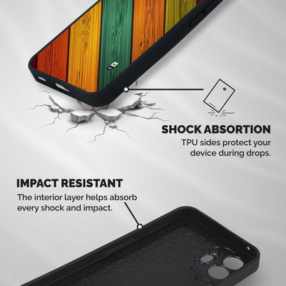 Stripes Classic Design Shockproof Hybrid Protection (Metal + TPU) Back Case Cover