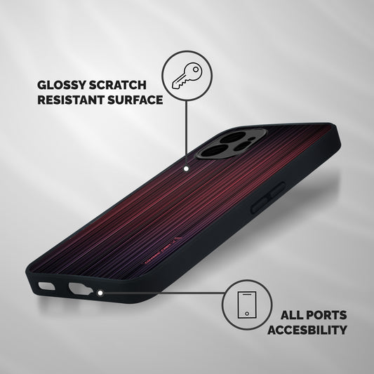 Stripes Gradiant Shockproof Hybrid Protection (Metal + TPU) Back Case Cover