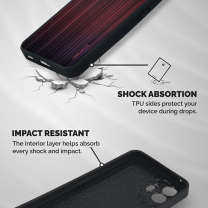 Stripes Gradiant Shockproof Hybrid Protection (Metal + TPU) Back Case Cover