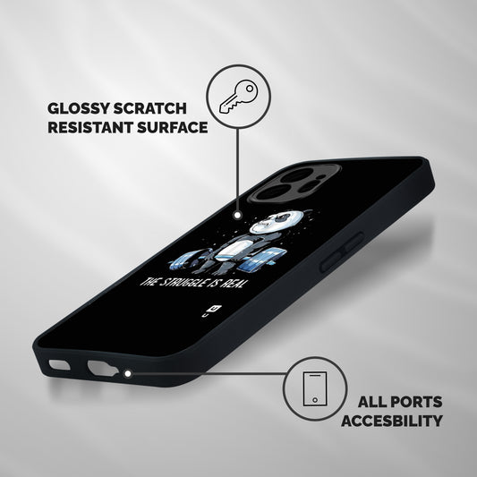 Struggle is Real Panda Shockproof Hybrid Protection (Metal + TPU) Back Case Cover