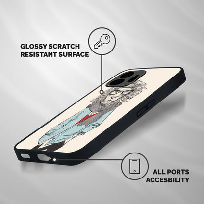 Stylish Lion Shockproof Hybrid Protection (Metal + TPU) Back Case Cover