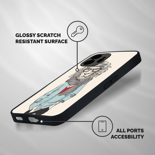 Stylish Lion Shockproof Hybrid Protection (Metal + TPU) Back Case Cover