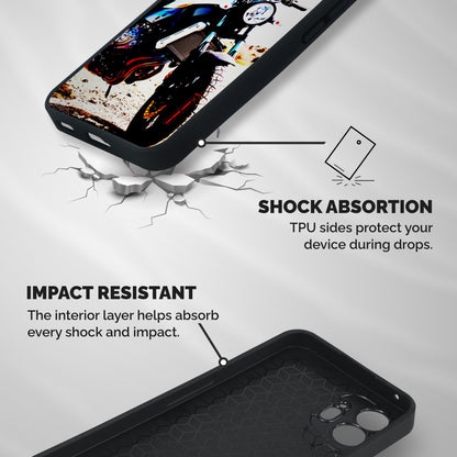 Stylish Ride Extreme Shockproof Hybrid Protection (Metal + TPU) Back Case Cover