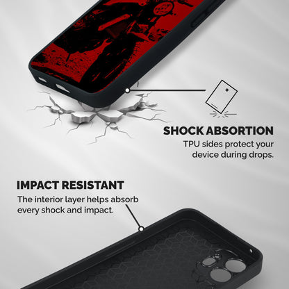 Stylish Ride Red Shockproof Hybrid Protection (Metal + TPU) Back Case Cover