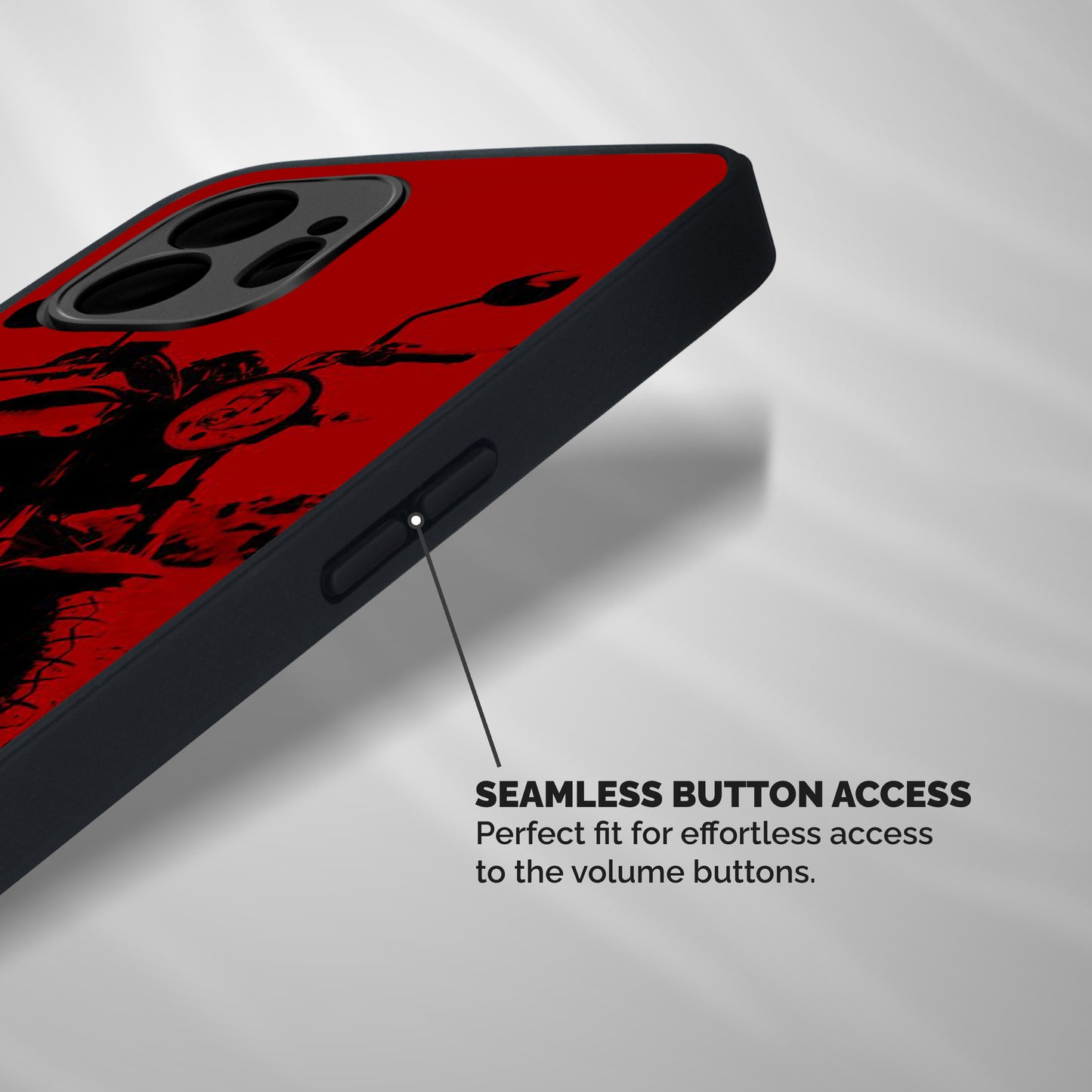 Stylish Ride Red Shockproof Hybrid Protection (Metal + TPU) Back Case Cover