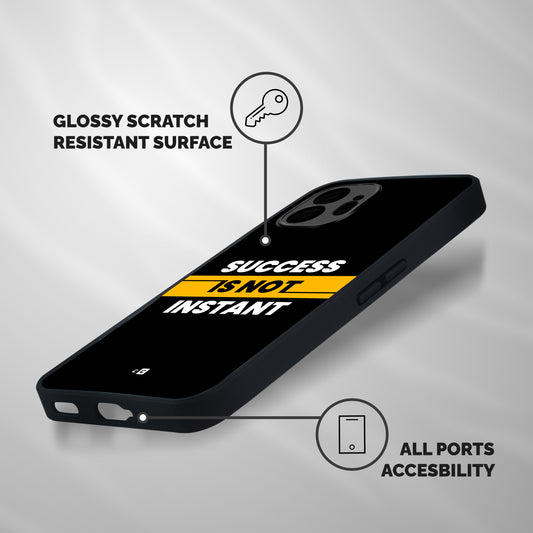Success Not Instant Shockproof Hybrid Protection (Metal + TPU) Back Case Cover