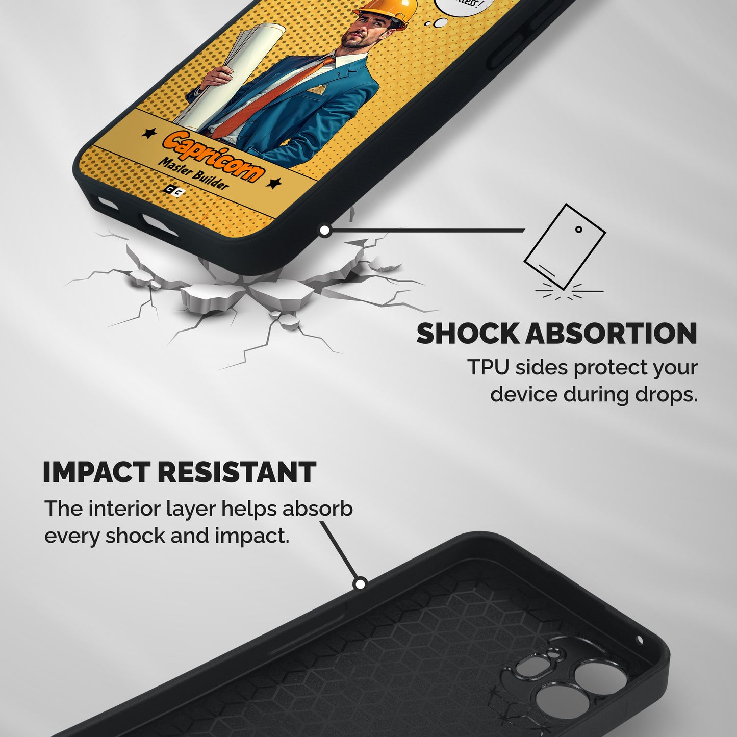 Successful Capricorn Shockproof Hybrid Protection (Metal + TPU) Back Case Cover