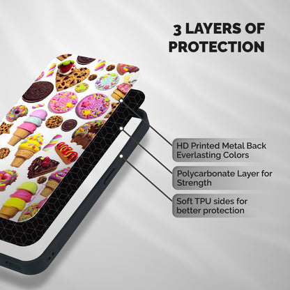 Sugar Rush Shockproof Hybrid Protection (Metal + TPU) Back Case Cover