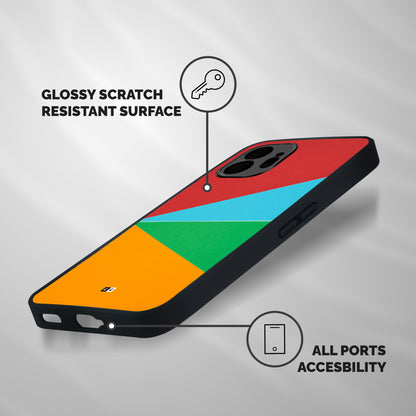 Summer Abstract Shockproof Hybrid Protection (Metal + TPU) Back Case Cover