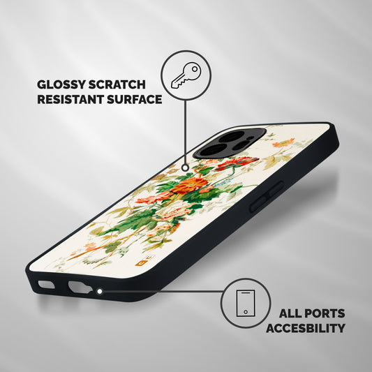 Summer Floral Shockproof Hybrid Protection (Metal + TPU) Back Case Cover