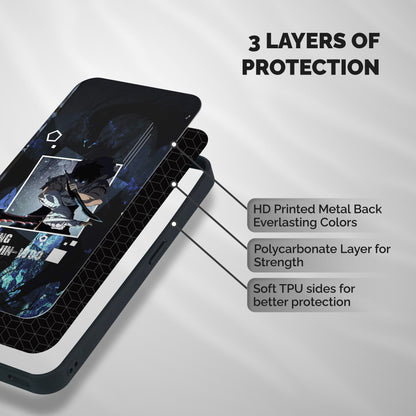 Sung Jinwoo In Battle Shockproof Hybrid Protection (Metal + TPU) Back Case Cover