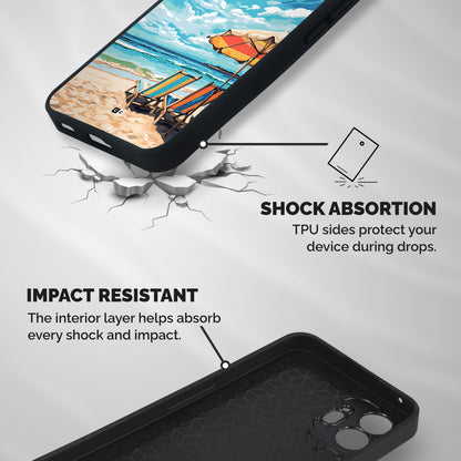 Sunny Beach Shockproof Hybrid Protection (Metal + TPU) Back Case Cover