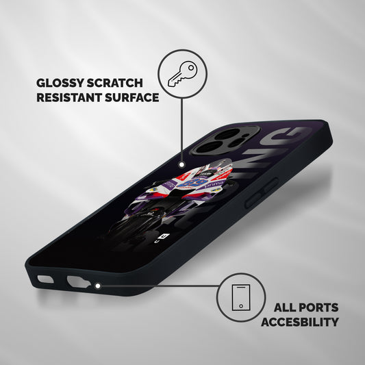 Super Biker Shockproof Hybrid Protection (Metal + TPU) Back Case Cover