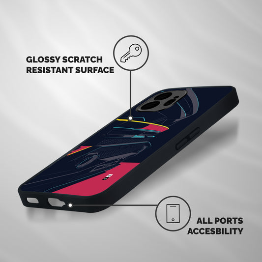 Super Car Parked Shockproof Hybrid Protection (Metal + TPU) Back Case Cover