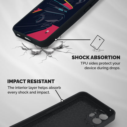 Super Car Parked Shockproof Hybrid Protection (Metal + TPU) Back Case Cover